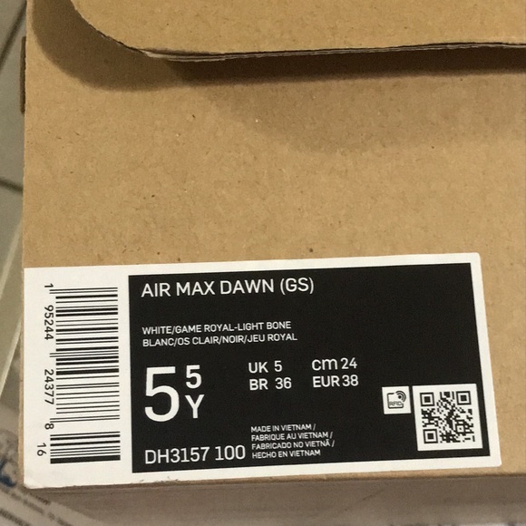 NEW Nike Air Max Dawn (GS)  5.5 Youth BNIB NEW Unisex - Picture 7 of 13